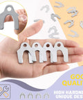 Auto Alignment Body Shim Kit With Storage Box, 144 Piece Set in Four Sizes displayed in hand, showing size and design.