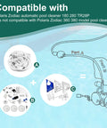 Diagram showing parts included in Upgraded Pool Cleaner Rebuild Repair Kit For 180 280 And TR28P Automatic Pool Cleaners