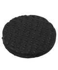 Close-up of a black, textured nonslip rubber foot pad, part of the 30 Piece Black Nonslip Rubber Feet Pads For Durable Floor Protection.