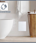 Top Notch White Drywall Access Panel 8x10 Inch Reinforced Wall Inspection Door Heavy Duty Plate For Plumbing Electrical And Sprinkler Systems Quick Easy Fix in modern bathroom setting.