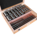 Pro Grade Spline Broaching Kit With Five Broaches, Eighteen Bushings, Seven Shims And Thirty Pieces For Metalworking And Manufacturing