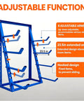 Beefy Heavy Duty Horizontal Lumber Storage Rack 4 Tier Cantilever Shelves Steel Pipe Organizer focus on adjustable arms