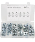 80Pcs T Nuts Threaded Inserts Pronged Tee Nuts Set Built Tough Galvanized Carbon Steel Rustproof Fasteners for Indoor Outdoor Use Kit