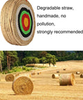 Traditional Handmade Archery Target For Backyard Practice With 7 Layer Straw Core Eco Friendly Reusable in a field setting