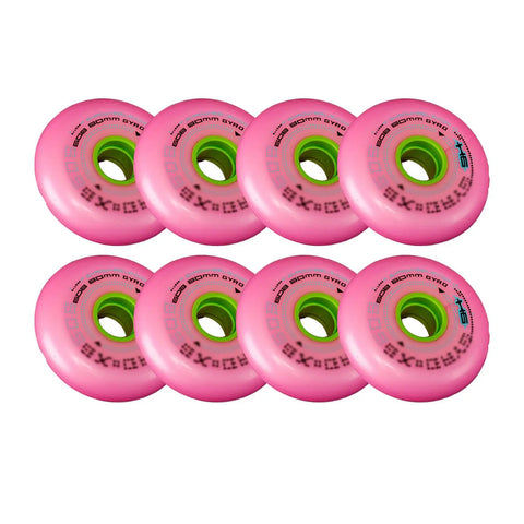 Outdoor Indoor Inline Skate Wheels 8 Pack Wear Resistant Roller Wheel Replacement 84A 80mm High Rebound PU