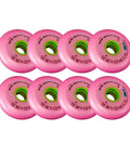Eight Pack Inline Skate Wheels Pink 72mm 76mm 80mm Wear Resistant PU With Smooth Bearings For Indoor Outdoor Replacement Skates 84A Hardness