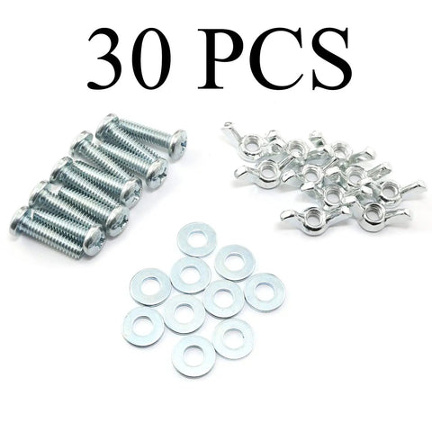 Ten Sets Screw Bolts With Wing Nuts And Washers One Quarter Twenty Hand Tighten Wing Nuts And One Quarter Twenty By One Inch Phillips Head Screws Zinc Plated Carbon Steel Mounting Hardware For Indoor Outdoor Use Durable Fastening Kit