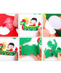 Step-by-step images of assembling DIY Non Woven Dragon Boat Craft Kit For Girls Drummer Toy Making Project Easy To Assemble Kids Craft