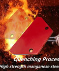 Durable 8 Inch Tungsten Carbide Coated Auger Blade Replacement Kit quenching process with red blade and hand tongs