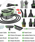 Beast Mode Handheld Steam Cleaner For Home And Cars 2500W High Temp Pressurized Machine with attachments and tank.