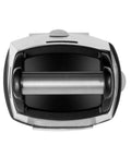 Top view of Gourmet 4 Sided Stainless Steel Box Grater With Fine Medium Coarse Grating And Slicing Options, black finish.