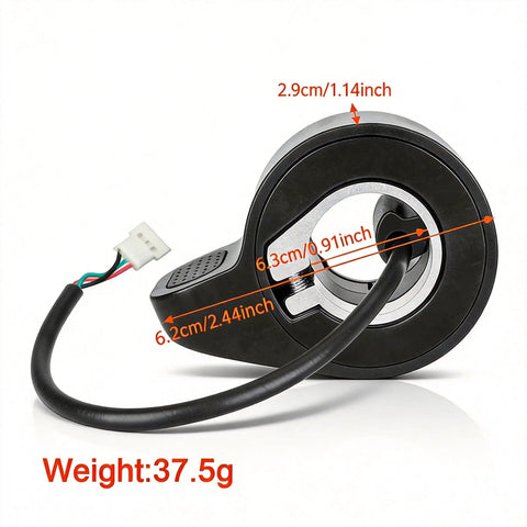 Universal Electric Scooter Throttle Replacement Part With Finger Button Accelerator Speed Control For Smooth Acceleration Ride Ready Compatible With Wide Range Of Scooters And E Bikes Black