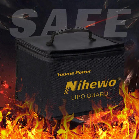 Heavy Duty LiPo Battery Storage Bag Fireproof And Explosionproof With Large Capacity Safe Pouch against flames