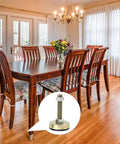 Heavy Duty Adjustable Leveling Feet Four Pack Threaded Furniture Support Iron Build in dining room under table.