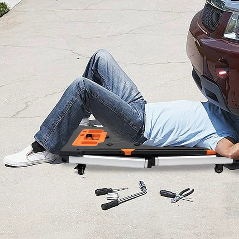 Heavy Duty Foldable Workbench With Smooth Caster Wheels Transforms Into Seven Flexible Workshop Modes Like Scaffold And Auto Repair Stand For No Sweat Garage Days And Weekend Project Hustle, used for auto repair.