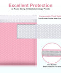 Close-up of 8x10 Light Pink Bubble Mailers Padded Envelopes Self Sealing Shipping Bags 25 Pack highlighting bubble padding protection.