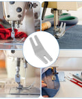 Two Pack Hump Jumper Sewing Tools Denim Foot For Quick Button Clearance And Thick Hemming Plastic Hemmer Foot Set use