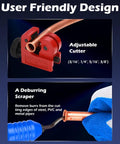 Adjustable cutter and deburring scraper for Brake Line Flaring Tool Kit 45 Degree Bubble And Double Flare Set