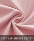 Close-up of the soft velvet fabric from Pink Velvet Curtains Set Of 2 Panels 52 By 84 Inches Rod Pocket Thermal Insulated Light Filtering Privacy Drapes.