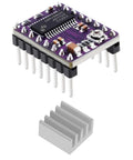 Dope Microstepping Stepper Motor Driver Module For Arduino ESP32 ESP8266 And Raspberry Pi High Precision Controller For CNC 3D Printing And Robotics Two Pack Bundle For Easy Multi Axis Projects featuring a DRV8825 chip with pins and heatsink.