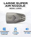 Heavy Duty Stainless Steel Air Nozzle One Half Inch Fnpt Port delivers powerful air blast for industrial use.