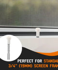 30 Pack Window Screen Plunger Latches Heavy Duty Replacement Pins With Steel Springs For 3/4 Inch Vinyl Frames 5/32 X 1 1/2 Inches in window frame