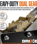 Close-up of dual gears on Heavy Duty Come Along Winch 2 Ton Hand Puller With 10ft Cable And Pulley Dual Gear Ratchet System