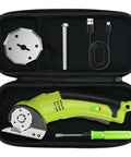 Cordless Electric Scissors For Cardboard Fabric Leather And Carpet With Two Blades Safety Lock And Storage Case Awesome For DIY Crafts And Packaging Versatile For Sewing Crafting And Packaging Tasks in storage case