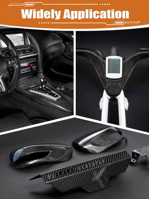 5Ft Carbon Fiber Repair Kit With 12 Inch Cloth Roll Epoxy Resin 200g And 100g Hardener For DIY Car Boat Basement Home Repairs Includes Mixing Cups Sticks Gloves Sandpaper Pro Grade car interior trim application