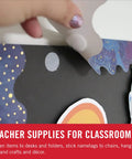 Top Notch Peel And Stick Hook And Loop Fastener Dots Beige Medium Three Quarter Inch Circles for smooth classroom wall use.