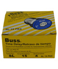 15 Amp Time Delay Load Link Rejection Base Plug Fuse For Home Use And Light Duty Motors 125V UL Listed Blue 4 Pack box