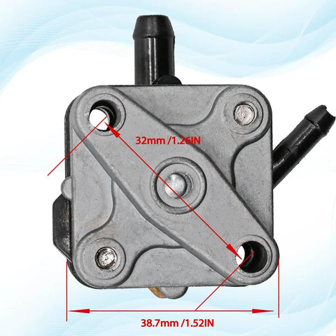 Outboard Fuel Pump 18-7350 dimensions for Johnson Evinrude Sierra Mallory Seahorse engines 6-15Hp 1981 to 1992