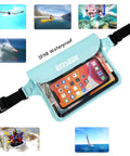 Waterproof Waist Pouch Dry Belt Bag for Swim Surf Snorkel Keep Phone Kindle Wallet Keys and Fob Dry and Safe Lightweight Fanny Pack