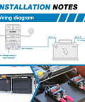 Wiring diagram for Badass 175A Circuit Breaker With Darn Tough IP67 Seal For boats and RVs, showing connections.
