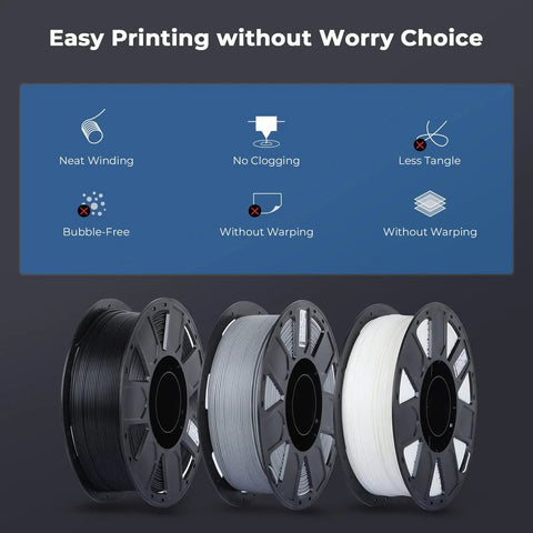 Heavy Duty PLA 3D Printer Filament 1.75mm Tough As Nails Smooth Sailing Print For DIY Crafters Point Zero Zero Two Millimeter Precision Grey One Kilogram Roll