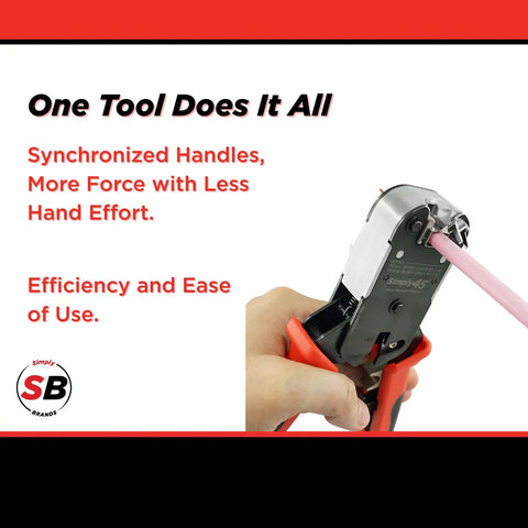 ProSeries All-In-One RJ45 Ethernet Crimping Tool Workhorse for Pass-Through and Standard Connectors demonstration