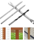 Cable Railing Kit With Adjustable Tightness Lag Screws Stainless Steel 1 Eighth Inch Cable For Deck And Stair Railing System