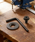Circular Saw Blade Bolt And Outer Flange Washer Set With Hex Key For DCS391 DCS390 Replacement Part on wooden table