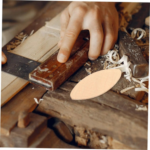 Premium 100 Pack Beech Wood Joiner Biscuits Bad Ass Hardwood Slotting Tools Knockout for furniture framing in use.