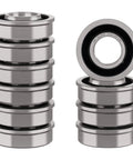 10 Pack Flanged Ball Bearings 3/4 Inch Inner Diameter By 1-3/8 Inch Outer Diameter For Lawn Mowers, Wheelbarrows, Chrome Steel View