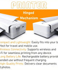 Slick Wireless Tattoo Transfer Stencil Printer For A4 Paper Mini Thermal Stencil with hinged mechanism and compact design.