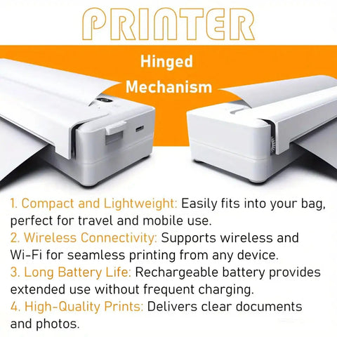 Slick Wireless Tattoo Transfer Stencil Printer For A4 Paper Mini Thermal Stencil with hinged mechanism and compact design.
