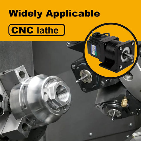 CNC lathe application with Nema 17 Stepper Motor Mounting Bracket Kit for 42mm Motors Crafted in Alloy Steel L Shape Fixed Seat visible