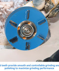 Heavy Duty Six Tooth Wood Carving Disc For Angle Grinder showcases 6 teeth for efficient grinding and polishing.
