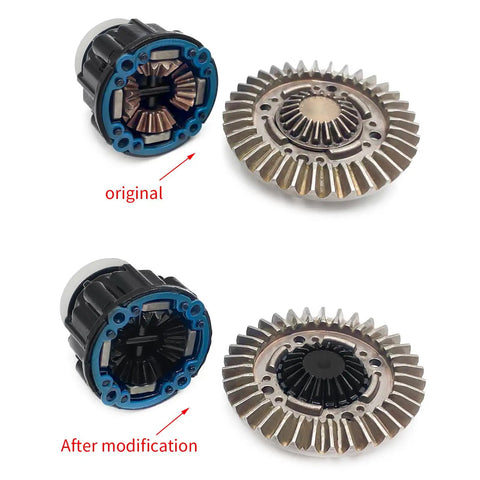 Heavy Duty Steel Bevel Gear Differential Set For Traxxas One Sixth 4WD XRT And One Fifth XMAXX 6S 8S RC Cars Beefed Up Upgrade comparison