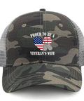 Military Wife Of A Vietnam Veteran Trucker Hat For Women Adjustable Buckle Cap With Comfortable Fit Dope Graphic Design