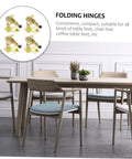 40 Piece Iron Folding Hinges For Furniture Self Locking Brackets Built Tough For Table And Chair Legs Space Saving Design For Narrow Areas In Kitchen And Retail Use, dining table with chairs