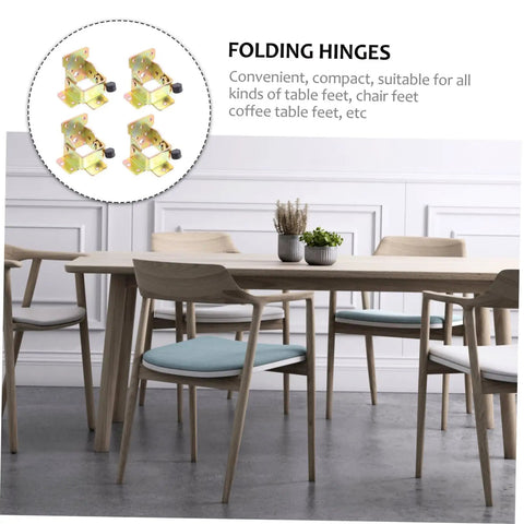 40 Piece Iron Folding Hinges For Furniture Self Locking Brackets Built Tough For Table And Chair Legs Space Saving Design For Narrow Areas In Kitchen And Retail Use, dining table with chairs