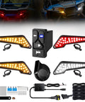 Road Ready UTV Turn Signal Kit With White DRL And Red Running Light, 4 In 1 Rocker Switch, Prewired Plug And Play components