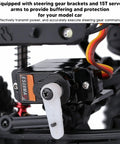 Tough As Nails Micro Servo Motor Kit With Full Metal Gears And Whisper Quiet Operation Slick Upgrade For Axial SCX24 RC Crawler Project showing gear brackets and servo arms.